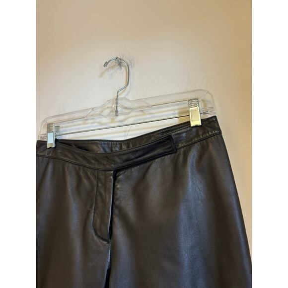 Laundry 1990s Black Leather Pants 4 - Picture 4 of 7